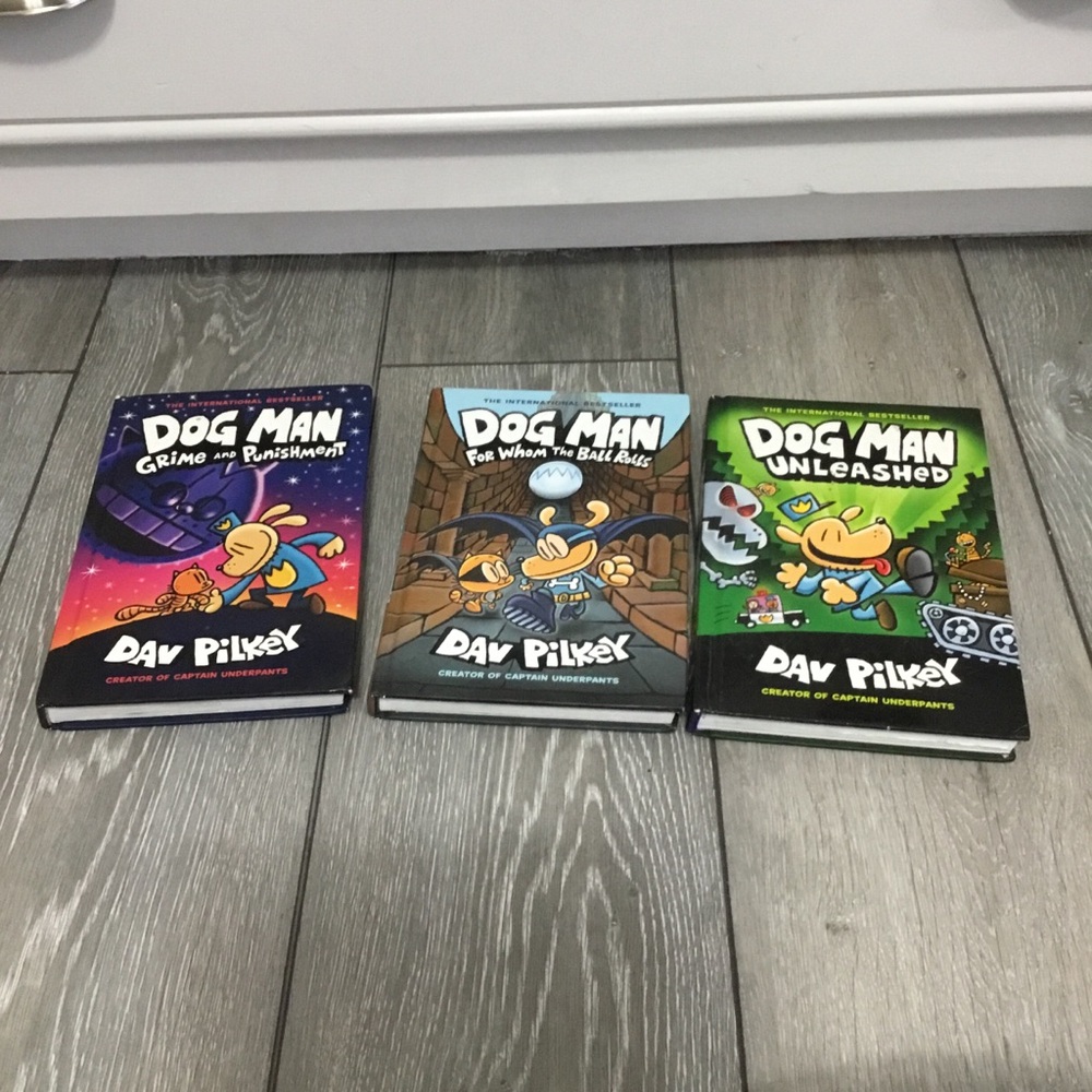 Bundle 3 DOG MAN Books by Dav Pilkey USED